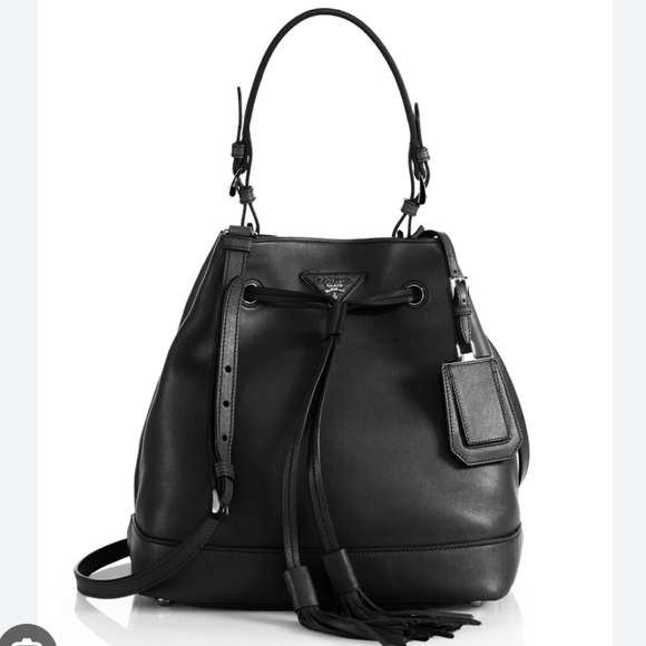 Prada Handbags - Prada City Calf Bucket Bag Purse